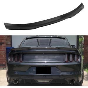 Glossy Black Spoiler Wing Compatible with 6th Gen 2015-2023 Ford Mustang 2-Door Coupe, Trunk Spoiler for V6/V8/EcoBoost/GT/Bullitt/Mach 1/Shelby