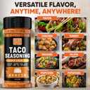 2 x Taco Seasoning Mix Cheddar Cheese Powder - Gluten Free & Low Sodium Mild Cheesy Mexican Seasoning Blend for Taco Tuesday Night. Spicy Nacho Cheese Powder for Fajita & Burrito. Hot Tacos Spices. 4.2oz