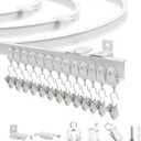 Flexible Bendable Ceiling Curtain Track 14Ft Curtain Rail Wall Mount Curved Sliding Ceiling Track for Bay Window, RV, Hospital System, Room Divider