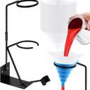 Tanstic 52Pcs Gravity Feed Gun Holder Stand with Silicone Funnel and Paint Strainers Kit, Gravity Feed Paint Spray Gun Holder Stand with Strainer Holder, Wall or Bench Mount