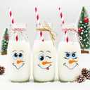 10Pack 66 Pcs Christmas Face Eyes Stickers for Crafts Small Vinyl Snowman Faces Pitcher Rub on Transfers Decals for Ornaments Glass Drinking Cups Wood Decorations Balls Party Supplies (face66)