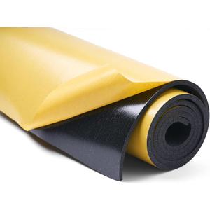 by Big UGGLY XLarge Black Closed Cell Foam Rubber with Peel and Stick Adhesive, 72" x 17" x 1/4"