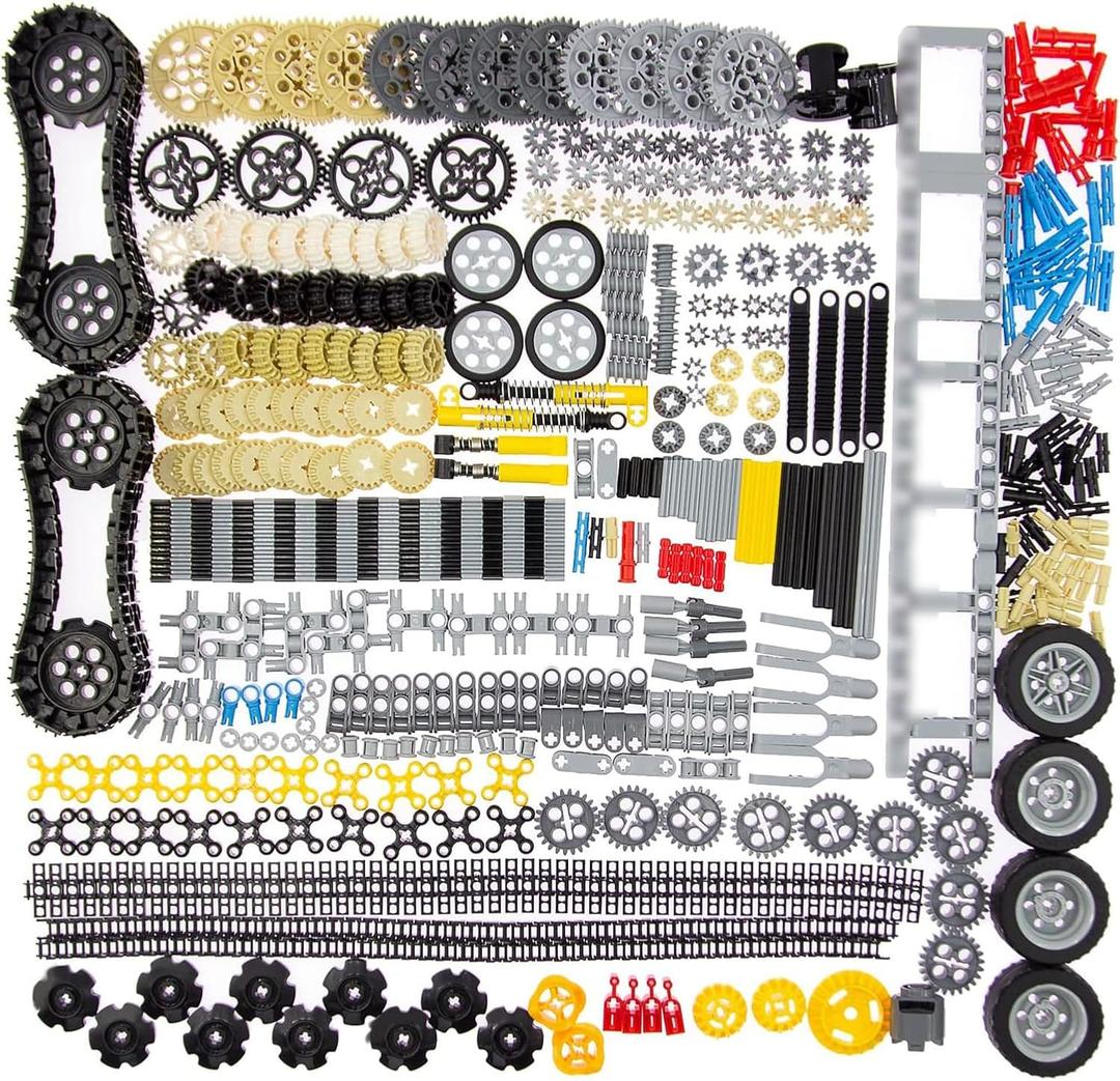 844Pcs Pins-Gears-Axles Set Compatible with mainbrands-Technical-Parts, Latest differentials Chain Link Connector Joints Tank Track Car-Wheels-Tires Shock-Absorber Steering Shaft