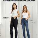 Zylioo Tall Jeans for Women 31"/33" Inseam Long Stretch Denim Pants Straight Leg Mid Rise Classic Fit for Tall Ladies (Large Extra Tall)