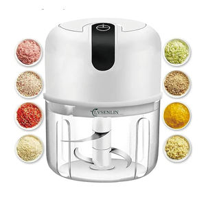 250ML Electric Garlic Chopper, Mini Portable Veggie Chopper, Garlic Grinder Masher Onion Chopper, Blender to Vegetable, Wireless Food Processor for Ginger, Chili, Fruit, Meat, etc