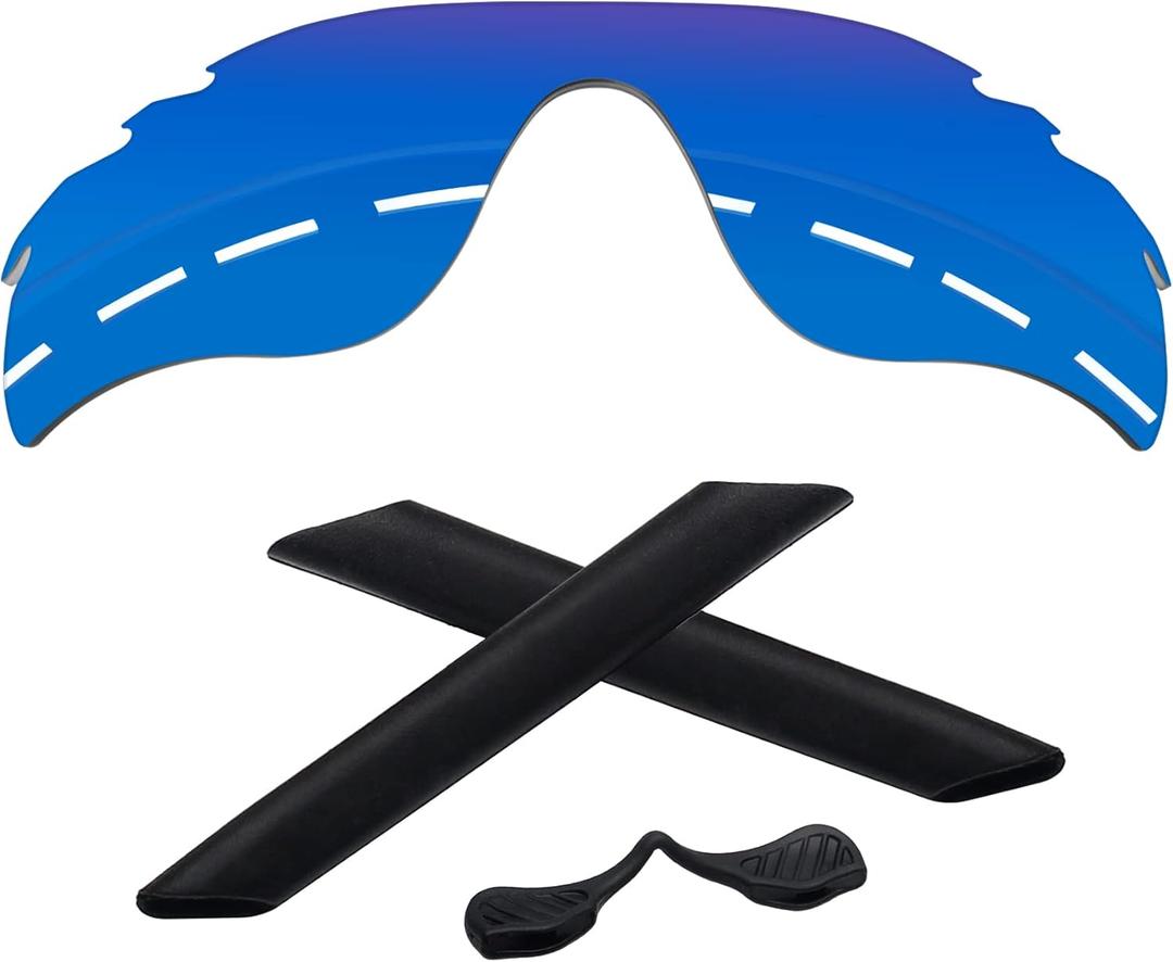 1.6MM Polarized Replacement Lenses & Rubber Kits for Oakley RadarLock Path Family Sunglasses (Sapphire Blue - Polycarbonate Polarized)
