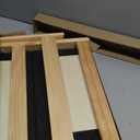 Foldable Dog Stairs/Ramp with 2 Steps - Durable Wooden Pet Stairs for Small, Medium, Large Dogs - Black (No Assembly Required)