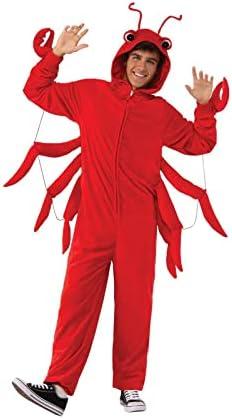 Rubies Lobster Comfywear Hooded Jumpsuit for Adults, Unisex L/XL