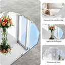 GLASHOM Frameless Oval Bathroom Mirror, 24x36 inch Beveled Wall Mirror