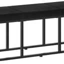 HOOBRO Dining Bench, Dining Room Bench with PU Leather Upholstered Seat, for Kitchen, Living Room, Hallway, Kitchen, Entryway, Bedroom, Black BB46CD01, 47.2"l X 12.2"w X 19.7"h