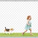 26"-72" W x 4' H Fence Gate Kit, Adjustable Width Chain Link Outdoor Metal Garden Gate, Anti-Rust for Yard and Farm (Sliver)