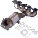 TOPAZ 674-929 Exhaust Manifold Catalytic Converter with Gasket Compatible with Chevrolet Spark 1.2L L4 2013 2014 2015 Replace# 25188343 50546