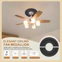 PATIKIL Ceiling Medallion, 2 Pcs 10" OD x 4" ID PU Decorative Ceiling Light Medallion Chandelier Medallion Split Ceiling Light Cover Plate for Ceiling Light Fixtures Fans, Black