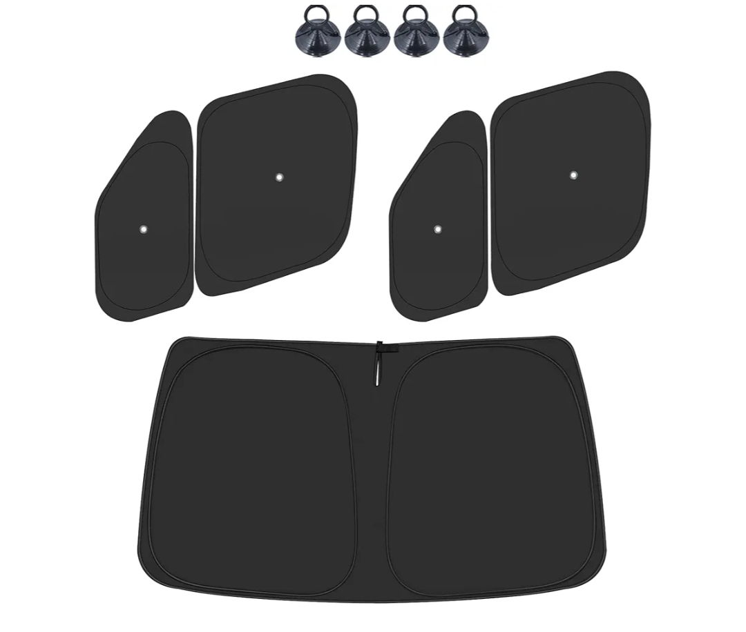 ULROLIT Front Windshield ＆ Side Window Sun Shade for 2014-2025 Dodge RAM ProMaster Full Size Cargo Van, Foldable Window Sunshade Sun Visor Protector, Window Shades Blocks UV Rays Heat, Pack of 5