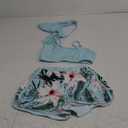 3 Piece Bathing Suit Criss Cross Bikini Set Girls' Swimwear with Shorts 7-16T