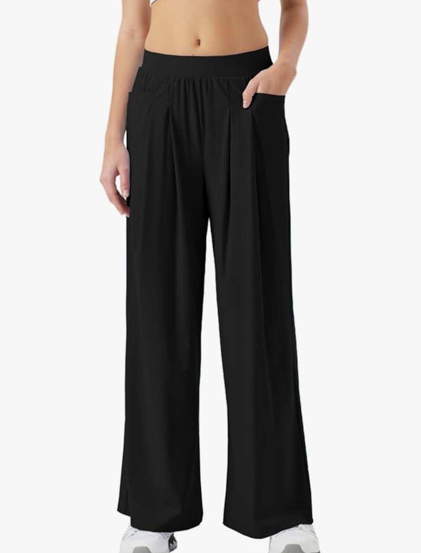 26"/28" Inseam Petite Womens Wide Leg Sweatpants Lightweight High Rise Upf50 Loose Thin Cool Summer Pants with Pockets 2025M