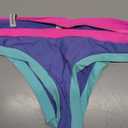 Body Glove Womens Audrey Low Rise Bikini Bottom Swimsuit (Medium, Iris Blue Colorblock)