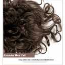 Women Short Human Hair Topper Clip in Top Hairpiece Curly Weave Closure Natural Replacement Hair Piece Wiglet Hairpiece for Thinning Hair 13x14cm Dark Brown 10"