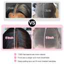 26 inch 13x6 Body Wave Human Hair Wigs Natural Black 180% Density Glueless Wigs HD Transparent Lace Frontal Human Wigs for Women