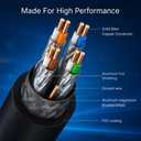 Cat8 Ethernet Cable 1000ft Bulk Round, 22 AWG, Solid 100% Bare Copper, Black, Up to 40Gbps, 2000MHz, S/FTP Shielded LAN Network Cable Spool, PoE Compatible for Indoor/Outdoor, Gaming, Router, Laptop