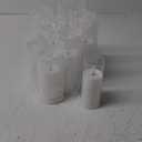 White Acrylic Flameless LED Candles, Battery Operated With Remote Control and Timer, Electric Fake Candles for Wedding, Home Decor, Set of 9