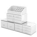 Readaeer Makeup Cosmetic Organizer Storage Drawers Display Boxes Case with 12 Drawers (White)