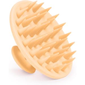Silicone Scalp Massager Shampoo Brush, Scalp Scrubber for Hair Growth (Salmon Pink)