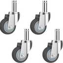RILIDRI 3-Inch Caster for Wire Shelving Racks, Heavy Duty Scaffolding Wheel, Set of 4 Metro Shelving Replacement Wheels(.864" x 2-3/16"): Amazon.com: Industrial & Scientific