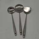 Yosukata 17" Wok Spatula and Ladle Skimmer Spoon - Stainless Steel Cooking Utensils Set of 3-304 Stainless Steel Kitchen Utensils Set - Dishwasher Safe Wok Accessories - Wok Utensils - Cooking Tools