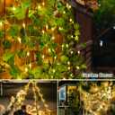 suddus Solar Ivy String Lights, 33ft 100 LED Vines with Lights Warm White
