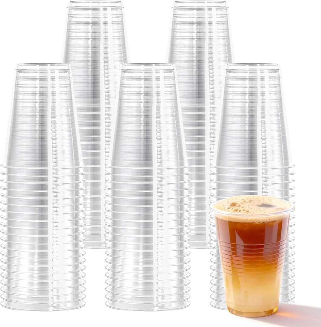 7 oz Plastic Cups,504 pack-Clear Disposable Drinking Cups, Water Cups for Cold beveragesPlastic Clear Cups for Party, Graduation, Travel, Holiday, Events, Birthday