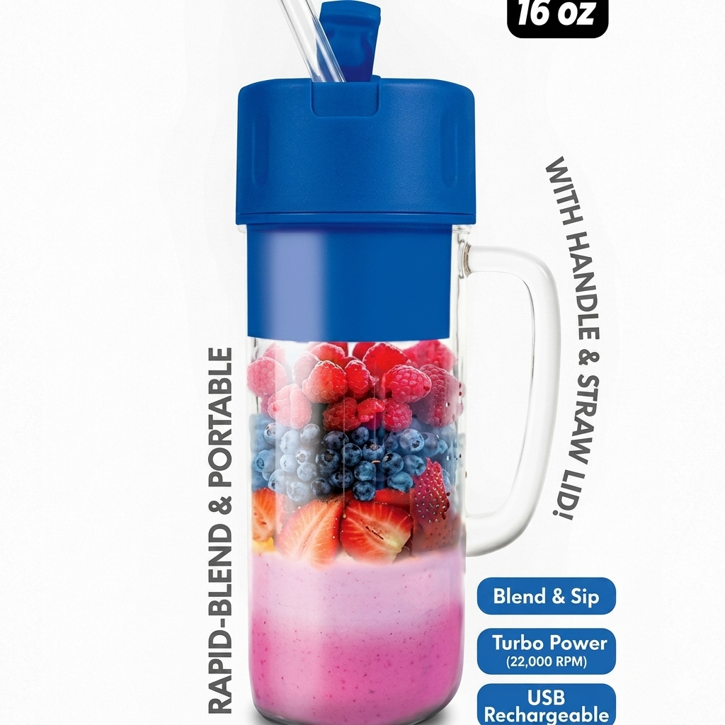 Better Blender Turbo Power USB Rechargeable 16 Oz