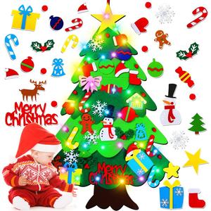 DIY Felt Christmas Tree-3.5 FT Wall Felt Christmas Tree Set for Xmas Gifts Home Door Wall Decoration