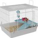 STILLCOVE Small Hamster Cage Indoor: 2 Tier Rat Mouse House Gerbil Habitat Pet Enclosure with Water Bottle & Food Bowl - Small Animal Cage for Dwarf Syrian Mice Rodent
