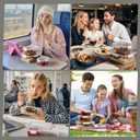 Eclirgan Food Storage Containers,Plastic Food Containers with Lock/Lids,Nesting Freezer Storage Set with Airtight/BPA Free for Pantry/Kitchen/Meal-prep(2/4/8.4 Cup) (White)