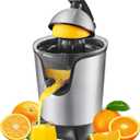 JUSANTE Citrus Juicer, Orange Juicer Machine, Stainless Steel Hands Free Lime Grapefruit Squeezer, Electric Citrus Juicer for Juice, Fruits, Lemons