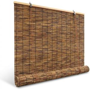 Bamboo Blinds for Interior Windows, Custom Bamboo Shades for Indoor Windows, Light Filtering, Easy to Install, Bambo Roll Up Blinds for Outdoor Patio, Decks, Porch, Backyards