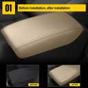 AOMSAZTO Console Covers for 2012-2015 Civic Honda Beige Armrest Cushion for Civic