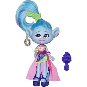 DreamWorks Trolls Glam Chenille Fashion Doll with Dress, Shoes, and More, Inspired by Trolls World Tour, Toy for Girl 4 Years and Up