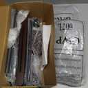 Zakkart 2PC Easy Seat Cat Perch for Window Sill - Hammock Design w/Pine Wood & Robust Metal Frame - Cat Window Seat for Large Cats and Kittens (Dark Stained Wood w/Gray Bed, Large (26''W x 14''D)