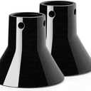 2 Pack Ceramic Beer Can Chicken Holder for Grill - Vertical Chicken Roaster for Even Browning & Crispy Skin, Chicken Throne for Adding Extra Flavor & Moisture to Chicken, Non-Stick Steamer Holder