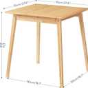 HOOBRO Bamboo Dining Table, Square Dining Table for 2, 27.6" Kitchen Table for Small Space, Writing Table, Easy to Assemble, for Dining Room, Living Room, Office, Kitchen, Natural YL70CZ01G1