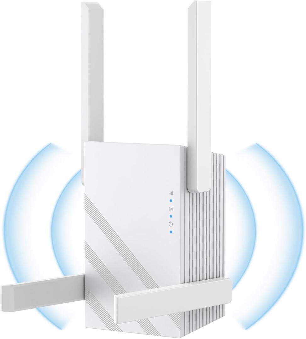 2025 WiFi Extender Signal Booster, WiFi Repeater Dual Band 5GHz/2.4GHz, 1200Mbps WiFi Booster with Ethernet Port Compatible for More Devices