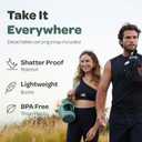 Hydracy Water Bottle with Time Marker -Large BPA Free Water Bottle & No Sweat Sleeve -Leak Proof Gym Bottle with Times to Drink - Ideal for Fitness Sports & Outdoors
