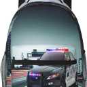Backpack for Boys Girls Kids, Police Car Backpack Travel School Bag Bookbag Schoolbag Daypack for Men Teens Children