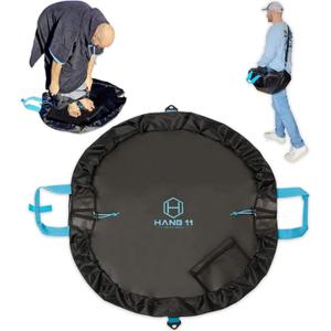Hang 11 Wetsuit Changing Mat Bag - Surf Changing Mat with Shoulder Strap, Wetsuit Bag Waterproof, Keeps your Wet Suit & Car Clean, Surf Change Gear, Surfing Accessories, Surfing Gifts (Blue)