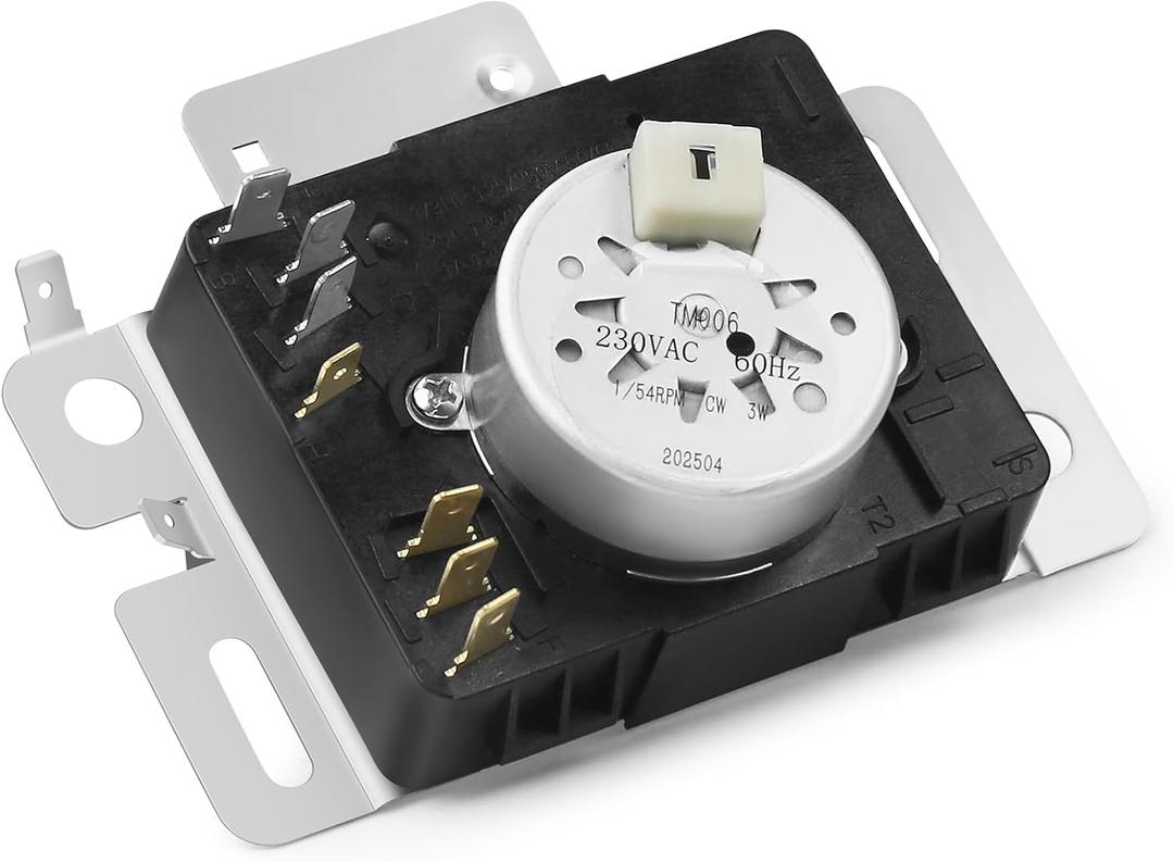W10745655 Dryer Timer Compatible With Whirlpool, M-aytag, Amana, 230VAC 60Hz Timer Control, NED4655EW1 Replacement For W10857612, AP6003908, 4454384, PS11731366, W10745655