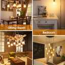 4 Pack LED Edison Bulbs, 4W Edison Light Bulbs 40W Equivalent, Vintage E26 LED Bulb T45 2700K Soft Warm White Clear Glass, 460LM Tubular Antique Filament Incandescent Lights for Home, Non-Dimmable