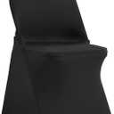 VEVOR Stretch Spandex Folding Chair Covers, Universal Fitted Chair Cover, Removable Washable Protective Slipcovers, for Wedding, Holiday, Banquet, Party, Celebration, Dining (50PCS Black)