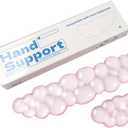 Ergonomic Gel Cloud Keyboard and Mouse Wrist Rest Set – Clear Wrist Rest for Keyboard 60%/68%/75%, Comfort & Support for Typing and Gaming (Light Pink)